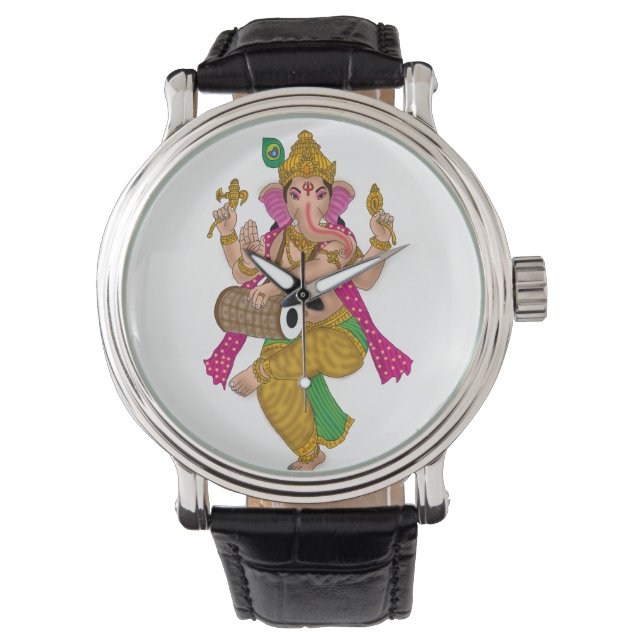 Dancing Ganesha Clock Watch (Front)