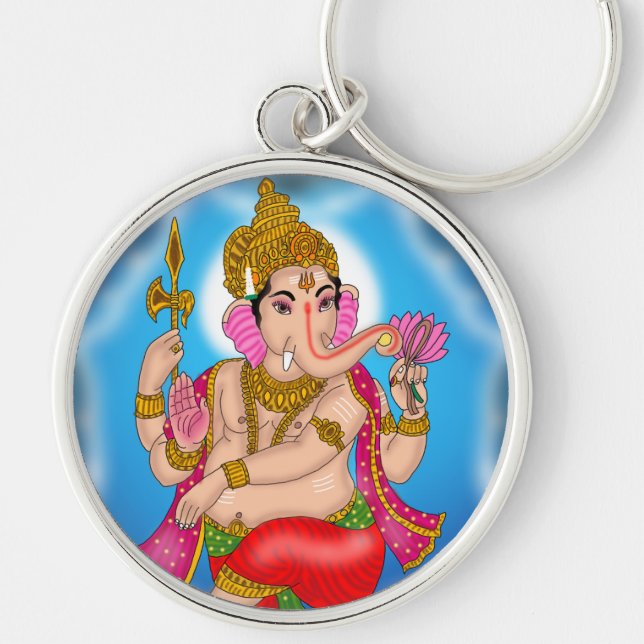 Dancing Ganesha Keychain (Front)