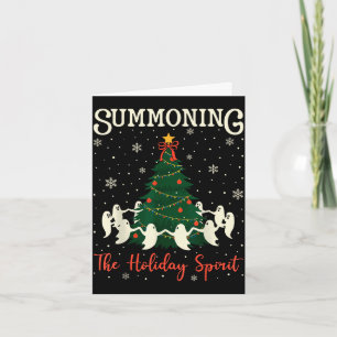 Dancing ghost christmas funny summoning the card
