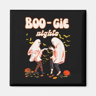 Dancing Ghost With Pumpkin Halloween Women's Graph Magnet