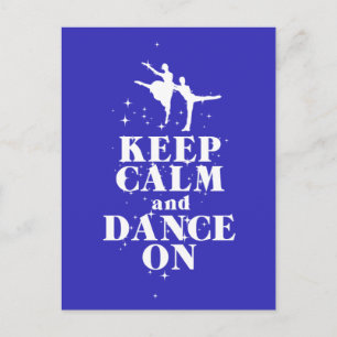 Dancing Gift Print Keep Calm and Dance On Design Postcard