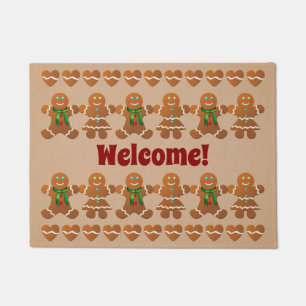 Dancing Gingerbread Cookies Doormat