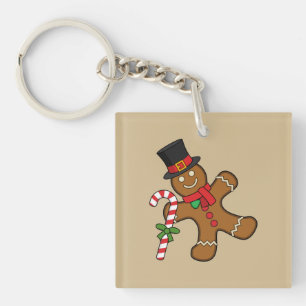 Dancing Gingerbread Man Key Ring