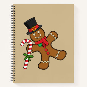 Dancing Gingerbread Man Notebook