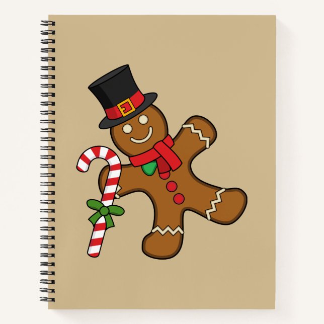 Dancing Gingerbread Man Notebook (Front)