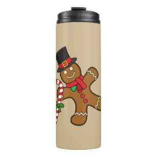 Dancing Gingerbread Man Thermal Tumbler