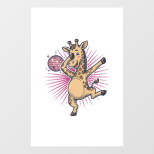 Dancing Giraffe Disco Ball Vintage Engraving Shirt