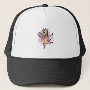 Dancing Giraffe Disco Ball Vintage Engraving Shirt Trucker Hat