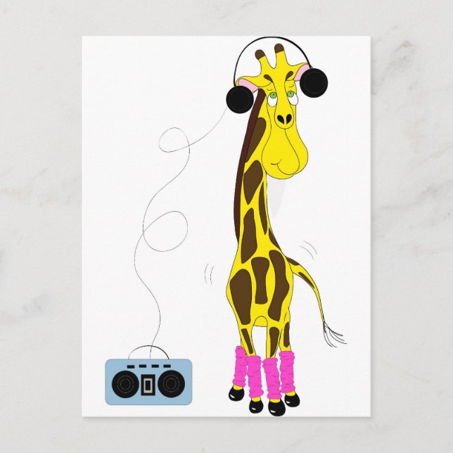 Dancing Giraffe Postcard (Front)