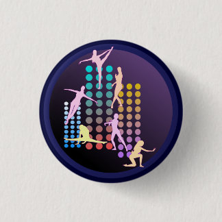 Dancing girl 3 cm round badge