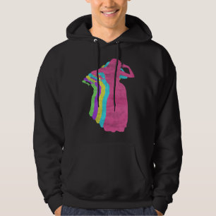 Dancing Girl 80s Colors 1980s Hoodie