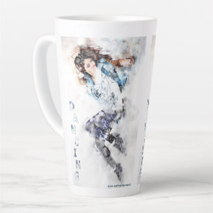 Dancing girl latte mug