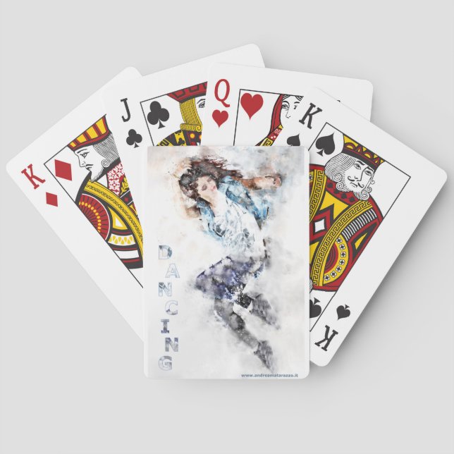 Dancing girl   playing cards (Back)