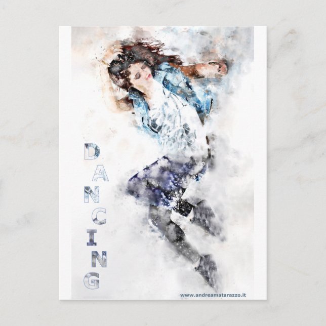 Dancing girl  postcard (Front)