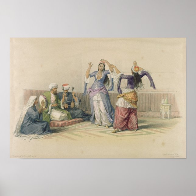 Dancing Girls at Cairo, from 'Egypt and Nubia' Poster (Front)