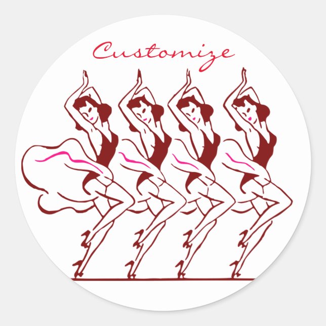 Dancing Girls Thunder_Cove Classic Round Sticker (Front)