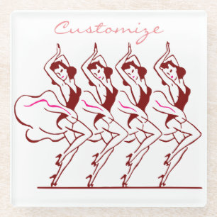 Dancing Girls Thunder_Cove Glass Coaster