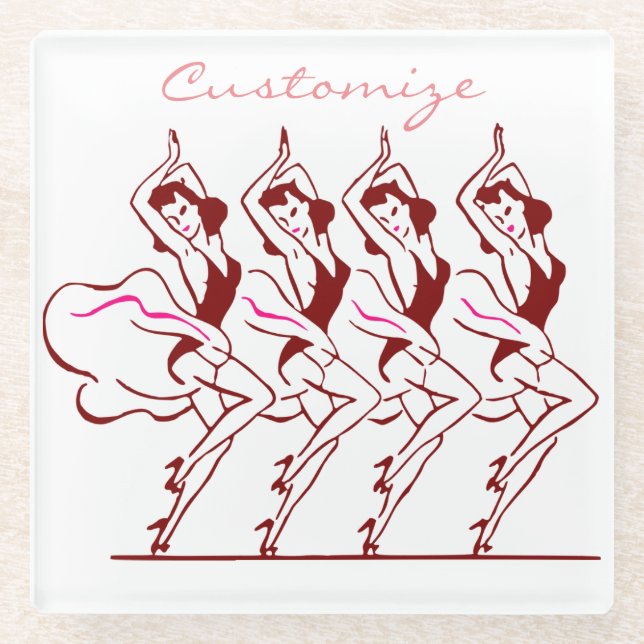 Dancing Girls Thunder_Cove Glass Coaster (Front)