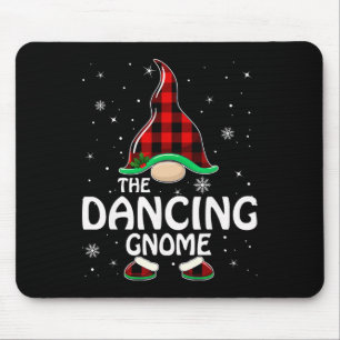 Dancing Gnome Buffalo Plaid Matching Family Christ Mouse Pad