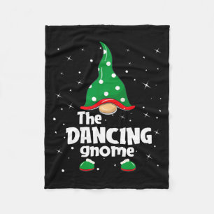 Dancing Gnome Family Matching Christmas Funny Paja Fleece Blanket