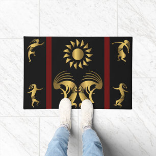 Dancing Gold Kokopelli Southwest Doormat