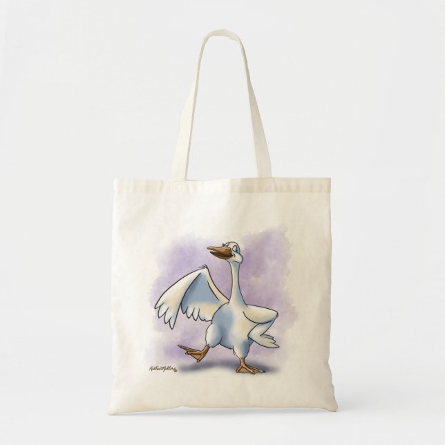 Dancing Goose Cartoon Tote Bag (Front)