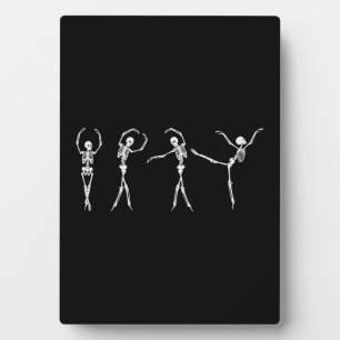 Dancing Gymnastics Skeleton  Halloween Plaque