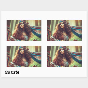 DANCING GYPSI  RECTANGULAR STICKER