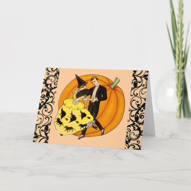 Dancing Halloween Couple Card (Front)