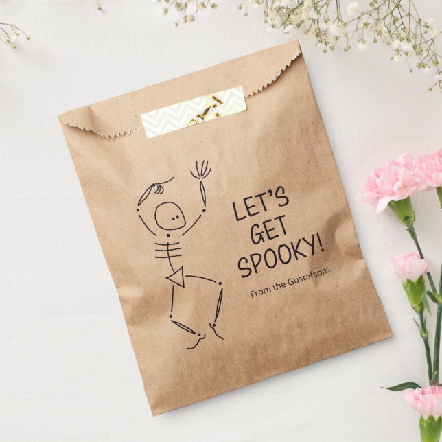 Dancing Halloween Skeleton Favour Bag (Sealed)