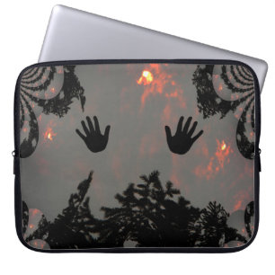 Dancing hands in the fiery sky.... laptop sleeve