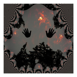 Dancing hands in the fiery sky.... poster