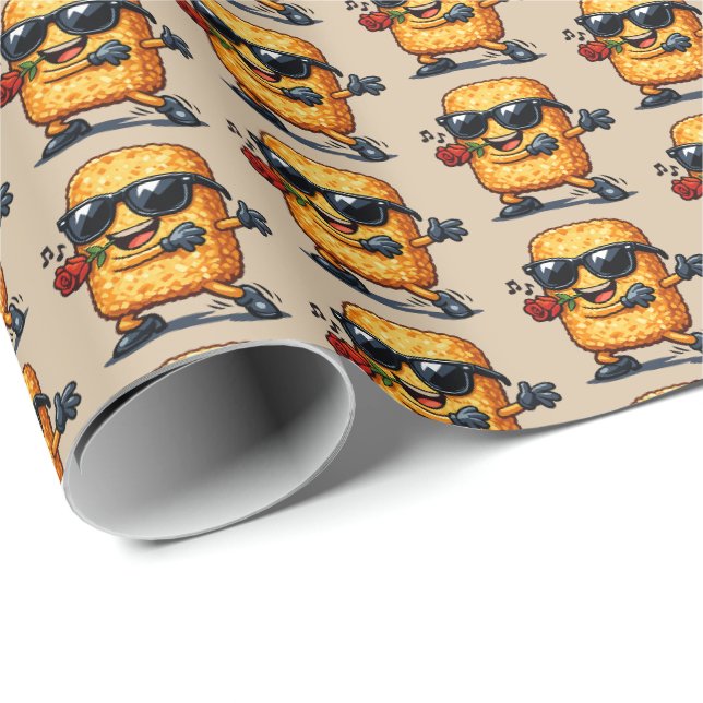 Dancing Hash Brown Wrapping Paper (Roll Corner)