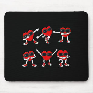 Dancing Hearts Dance Challenge Valentines Day Boys Mouse Pad