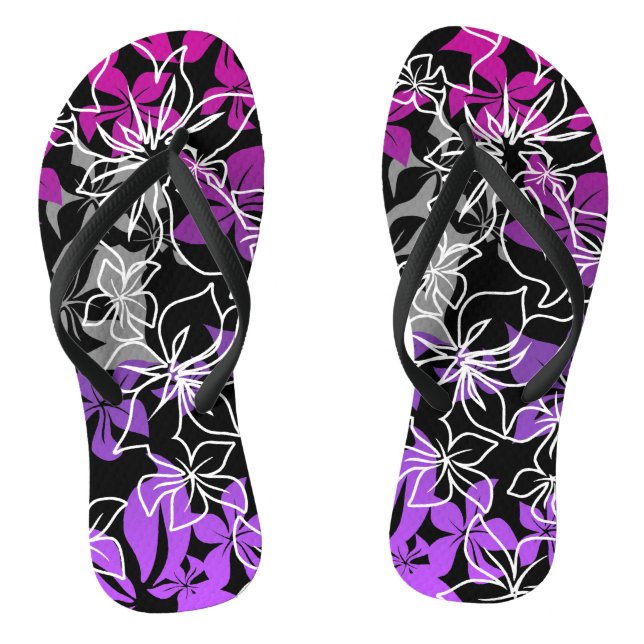 Dancing Hibiscus Hawaiian Blend Thongs (Footbed)