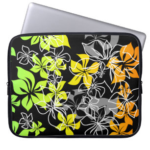 Dancing Hibiscus Hawaiian Neoprene Wetsuit Laptop Sleeve
