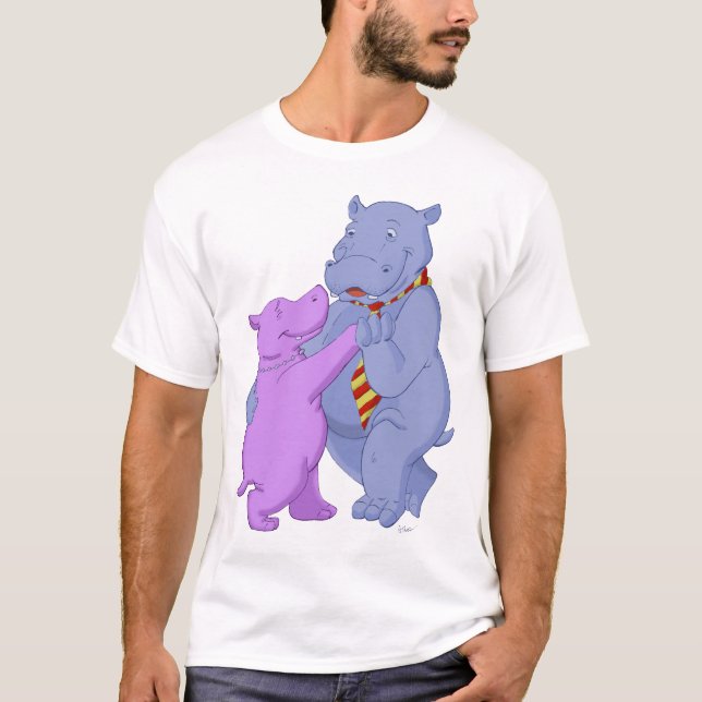 Dancing Hippo Tango T-Shirt (Front)