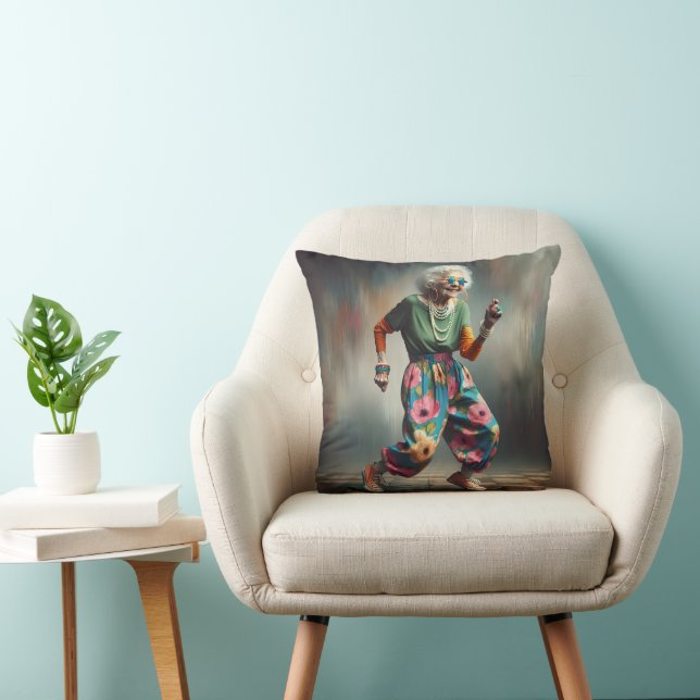 Dancing Hipster Grandma Cushion (Chair)