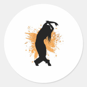Dancing Hobby Sport Muscles Tanzer Music Classic Round Sticker