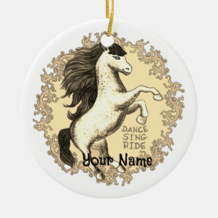 Dancing Horse Ceramic Ornament