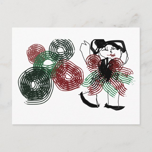 Dancing  in peppermint  postcard (Front)