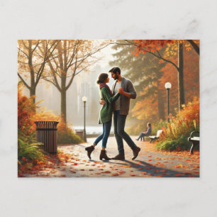 Dancing in Stanley Park Vancouver Autumn Postcard