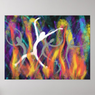 Dancing in the Furnace Christian Modern Art Poster
