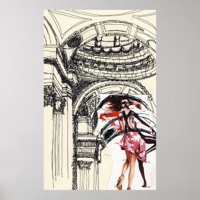 Dancing In The Pantheon, Paris, France Poster (Front)