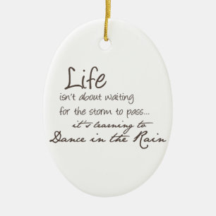 Dancing In The Rain Ceramic Tree Decoration