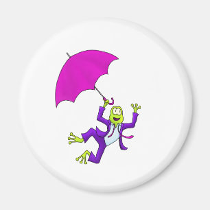 Dancing in the Rain Frog Magnet