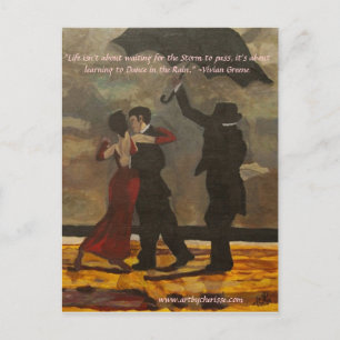 "Dancing in the Rain" Postcard