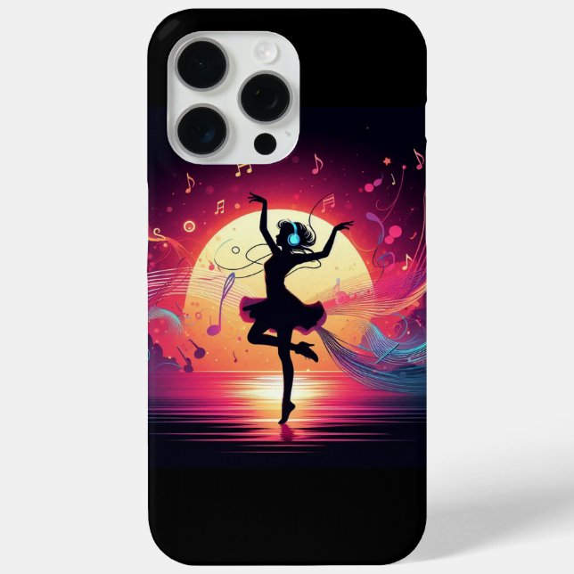 Dancing in the Sunset – Music Lover Vector Art Pho Case-Mate iPhone Case (Back)