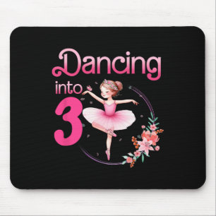 Dancing Into 3 Ballerina 3rd Birthday Party Ballet Mouse Pad