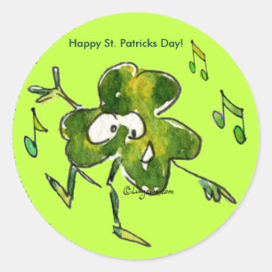 Dancing Irish Shamrock n Roll 11 Sticker
